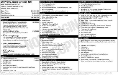 2027 GMC Acadia Elevation