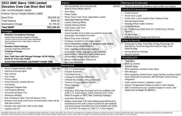 2022 GMC Sierra 1500 Limited Elevation