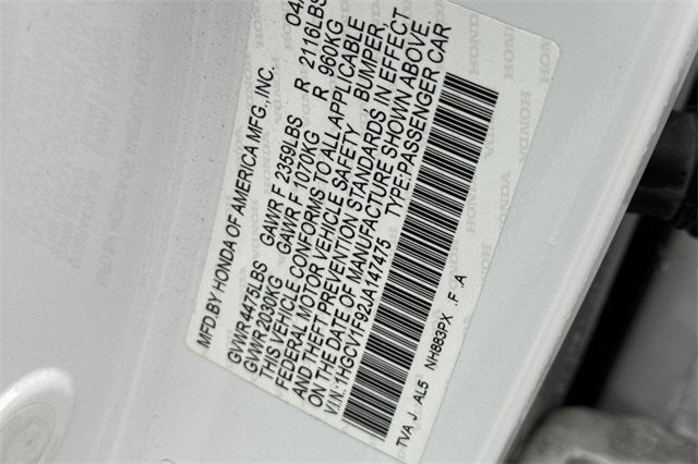 2018 Honda Accord Sedan Touring 1.5T