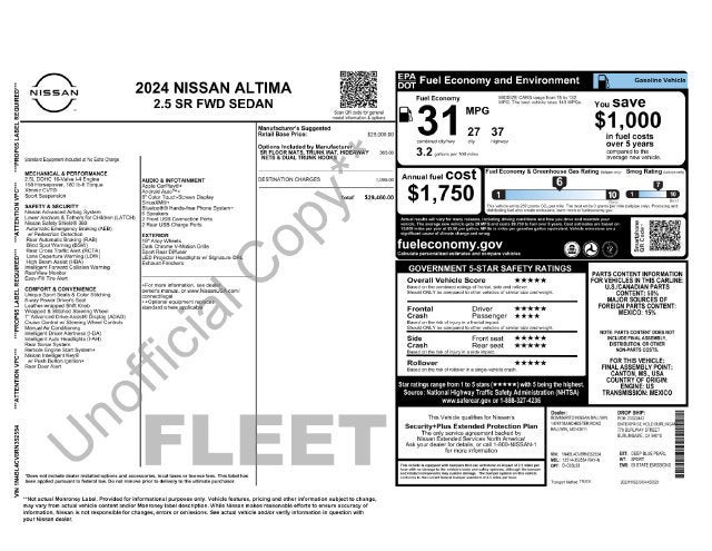 2024 Nissan Altima 2.5 SR