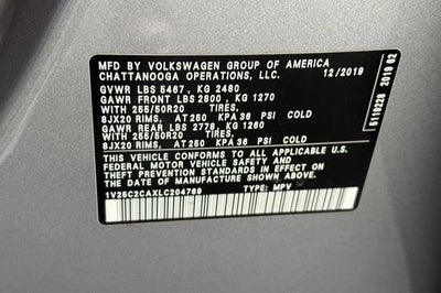 2020 Volkswagen Atlas Cross Sport 2.0T SE w/Technology