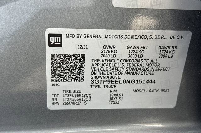 2022 GMC Sierra 1500 Limited AT4