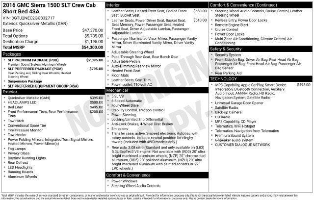 2016 GMC Sierra 1500 SLT