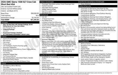 2026 GMC Sierra 1500 SLT