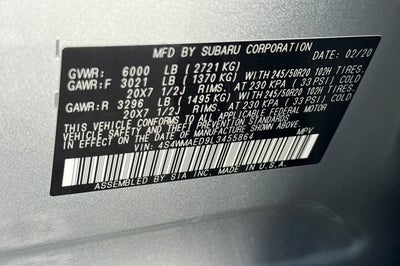 2020 Subaru Ascent Premium