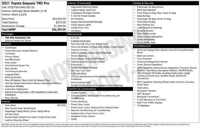 2021 Toyota Sequoia TRD Pro