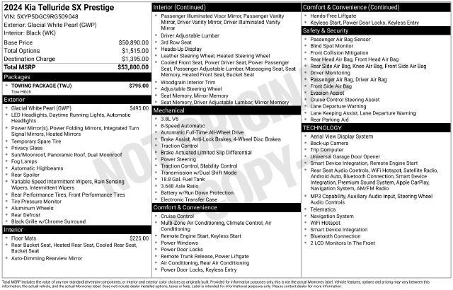 2024 Kia Telluride SX Prestige