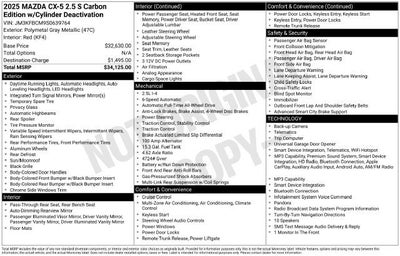 2025 Mazda Mazda CX-5 2.5 S Carbon Edition