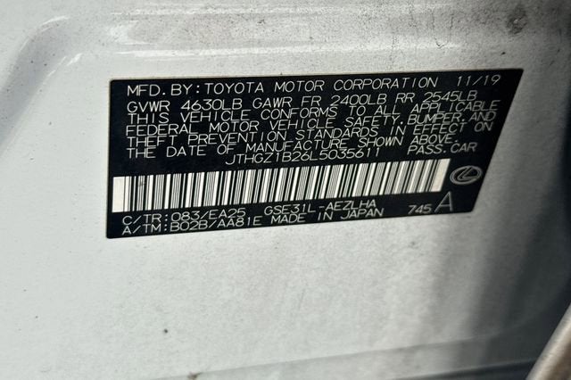 2020 Lexus IS IS 350 F SPORT