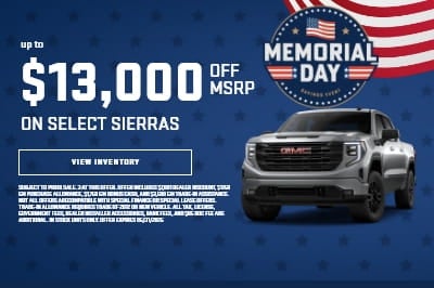 $13000 off MSRP on selected Sierras